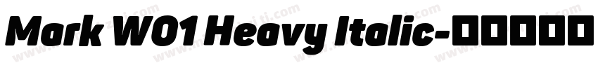 Mark W01 Heavy Italic字体转换